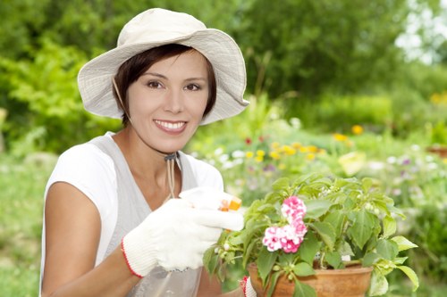 Gardener Maida Vale working on garden layout