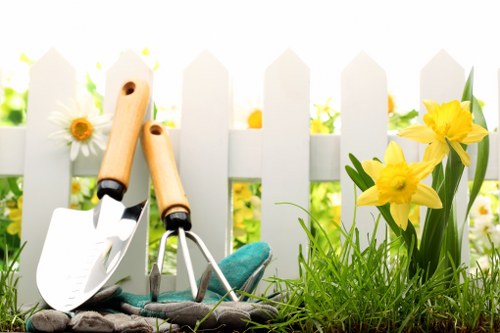 Horticultural experts working on a garden project